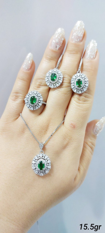 نیمست نقره ۹۲۵ GTA | Elegant Silver Jewelry Set درخشش خاص برای استایل خاص شما