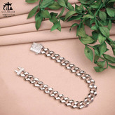 دستبند ظریف و لوکس نقرهای ۹۲۵، طراحی کلاسیک کارتیه Classic Cartier Look in Silver