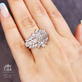 درخشش بینظیر با انگشتر مارکیز نقره | Sparkling Marquise 925 Silver Ring