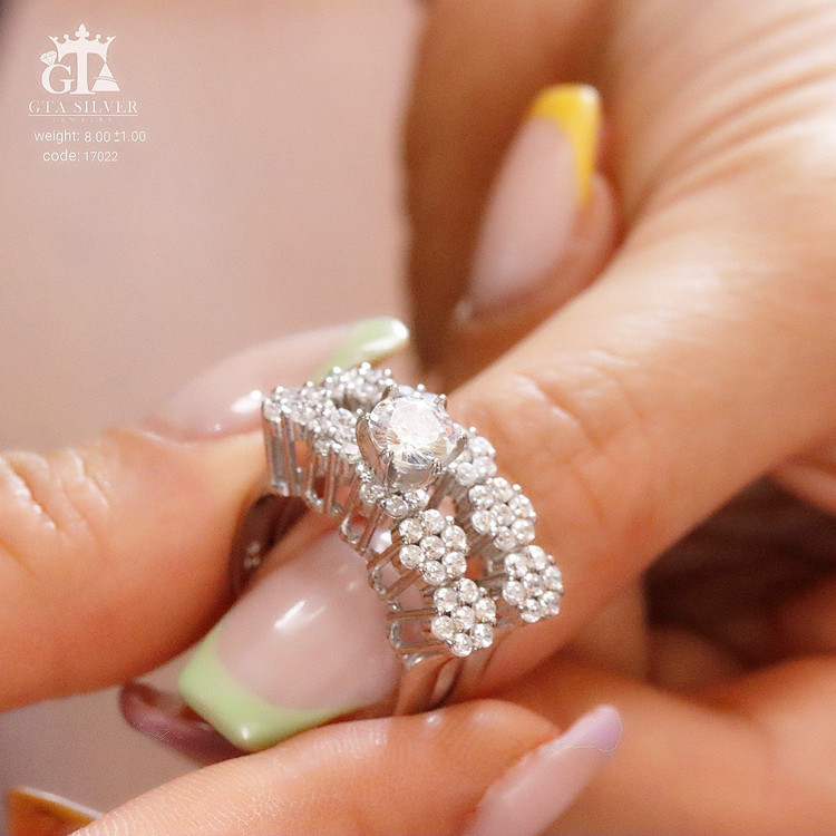 حلقه پشت حلقه نقره ۹۲۵ زنانه – Silver 925 Stackable Ring for Women