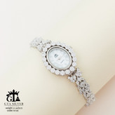 ساعت نقرهای GTA با موتور Quartz و نگینهای مارکیز و برلیان GTA Silver Watch