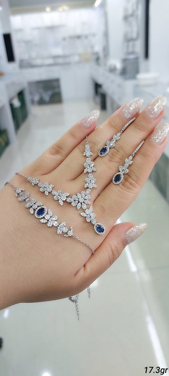 سرویس نقره زنانه برند GTA 925 sterling silver ✨ با سه طرح متفاوت