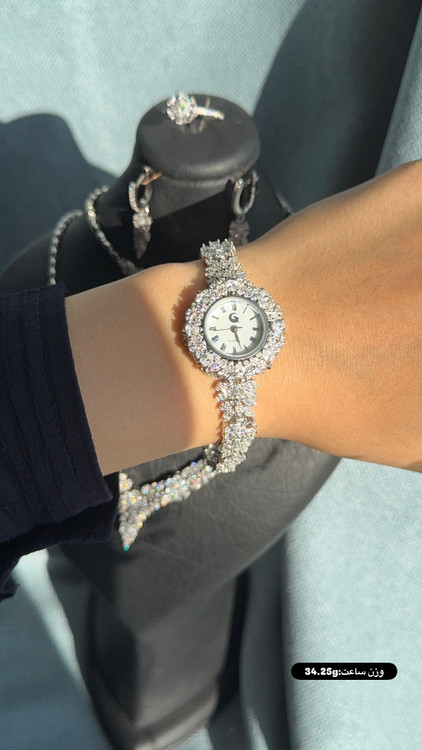 ساعت و سرویس عروسی نقرهای برند GTA با طراحی مارکیز