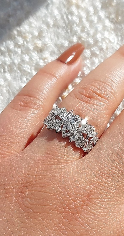 انگشتر نقره زنانه GTA عیار ۹۲۵ با نگین زیرکونیا | GTA 925 Sterling Silver Women's Ring with Zirconia Stones