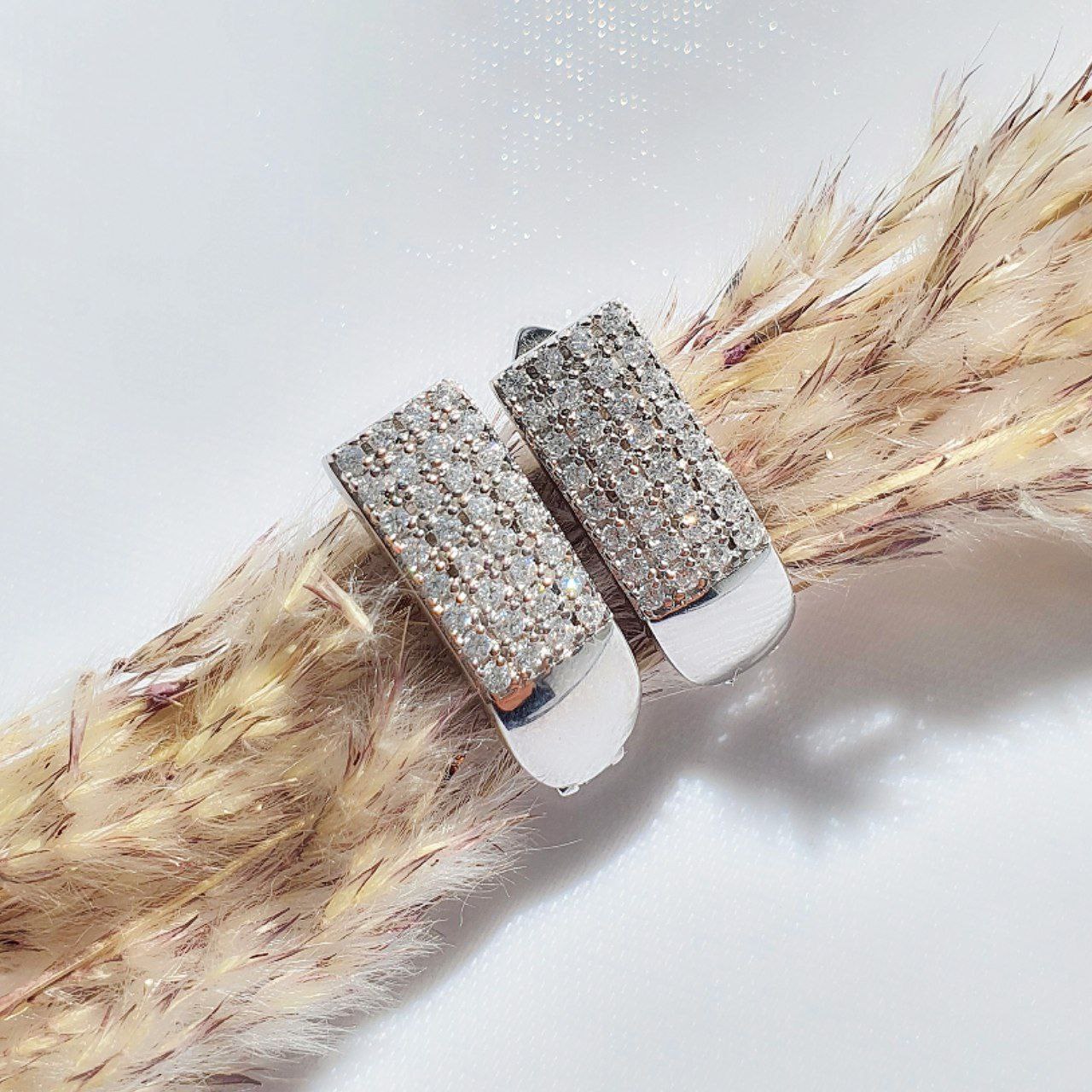 گوشواره تنیسی زنانه Elegant Silver Earrings طرح تنیسی