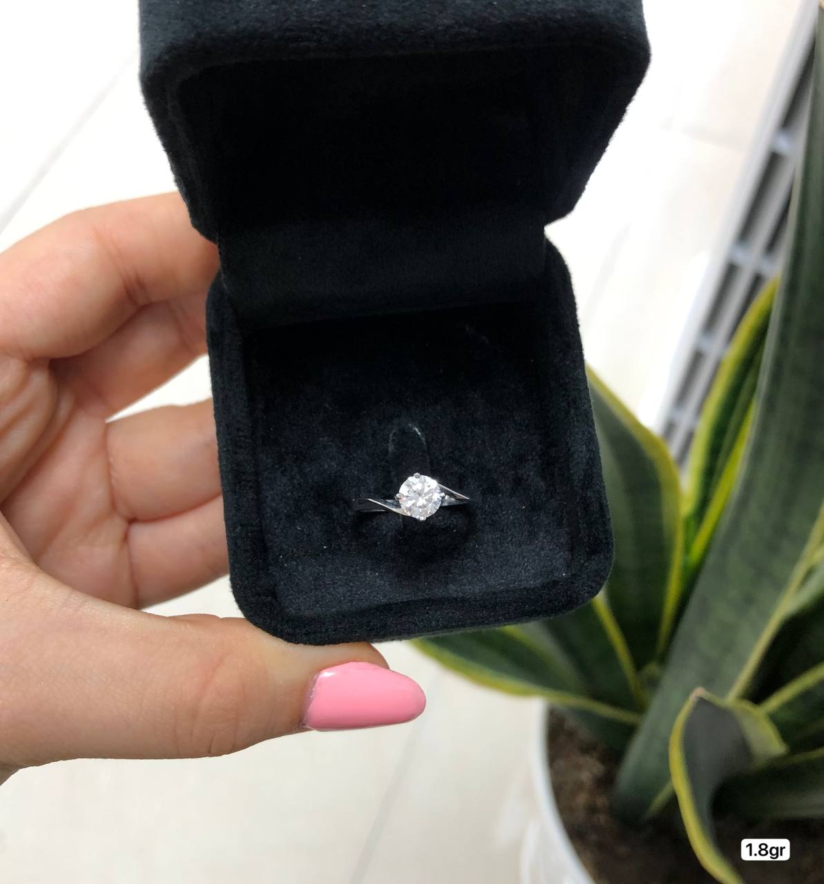 انگشتر تک نگین زنانه Silver Engagement Ring