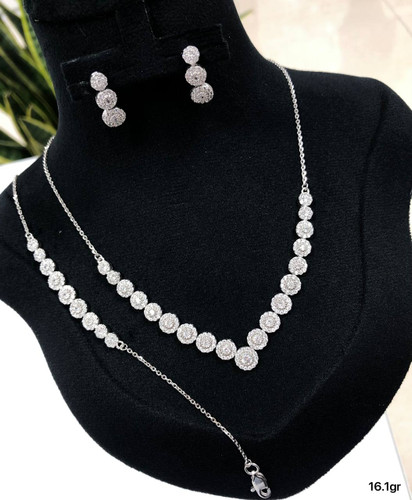 سرویس نقره 925 GTA با Brilliant Stones – لاکچری و شیک