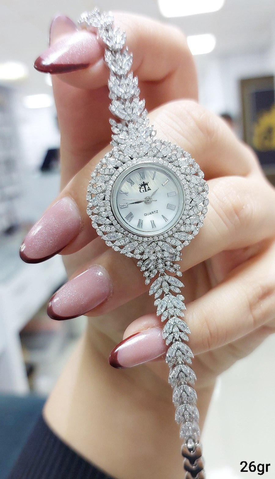 ساعت نقره ۹۲۵ زنانه GTA با موتور ژاپن – Silver women’s watch GTA 925 silver