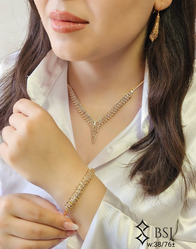 Gold & Silver Color Silver 925 Jewelry Set – سرویس نقره ۹۲۵ براق و شیک