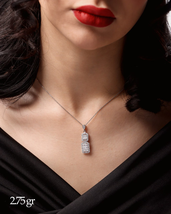 زیبایی خالص در Silver 925 با آبکاری Rhodium و طراحی درخشان