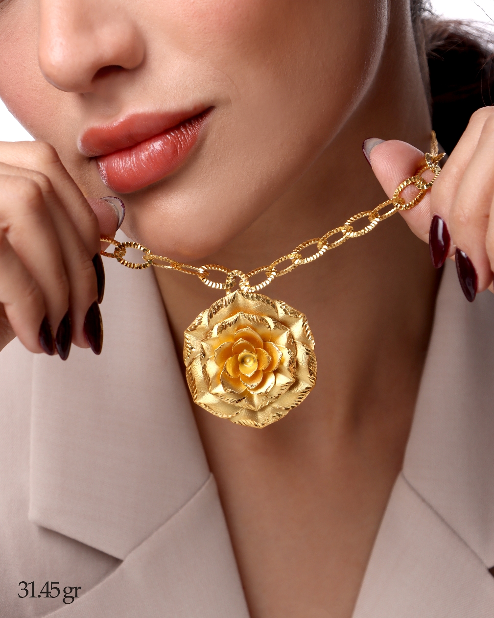 جواهرات زنانه Silver 925 گردنبند طرح رز