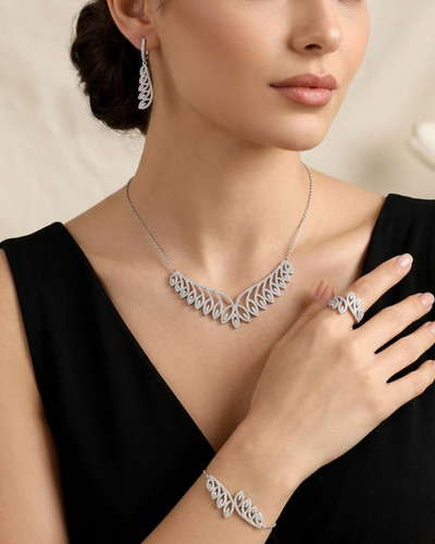 سرویس زنجیری نقره 925 عیار کد 498