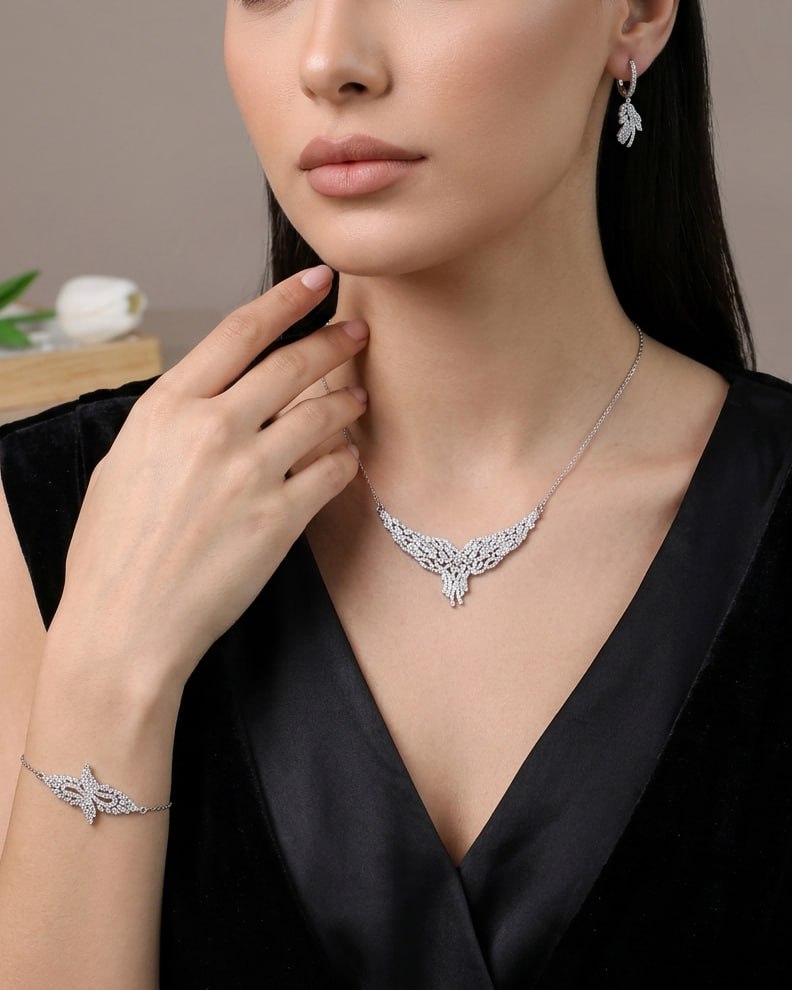 سرویس زنجیری نقره925 عیار کد 499